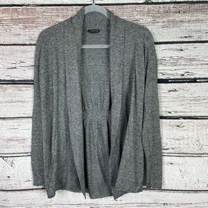 Express Size Large Marled Gray Soft‎ Open Cardigan Long Sleeve Sweater Viscose